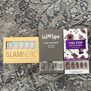Press on nail lot - 2 Red Aspen 1 Glamnetic